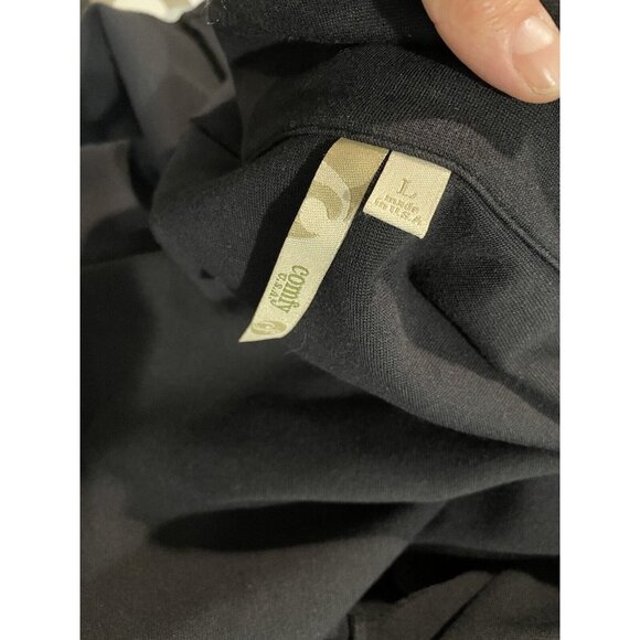 Comfy USA Black Stretch Poplin Funky Flated Button Shirt Tunic Size L - Picture 7 of 16